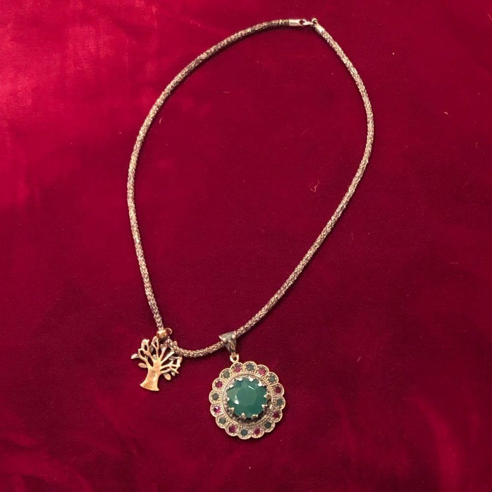 Brand New in Box🎁925 Silver Chain and 2 Charms with Gems, Enamel